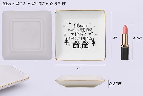 Birthday,Christmas Gifts for Neighborhood,Friends,Women,Funny Friend,Bestie,Neighbor Gifts,Christmas Tree Decoration-Ceramic Jewelry Tray Trinket Holder Ring Dish - Image 5