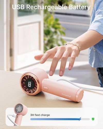 SWEETFULL Portable Handheld Fan, Mini Rechargeable Personal Hand Fan - Image 6