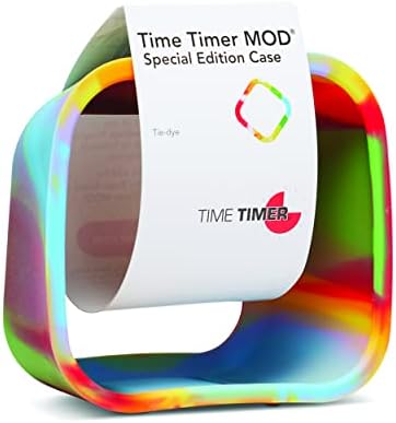 TIME TIMER Soft Removable Cover - Special Edition - Compatible with MOD Visual Timer - for Classroom Learning, Elementary Teachers Desk Clock, Homeschool Study Tool and Office Meetings (Tie Dye) by TimeTimer