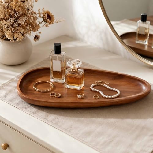 Acacia Wood Jewelry Tray-11.8 * 5.08 * 1.18 inch by E-ROOMTREND