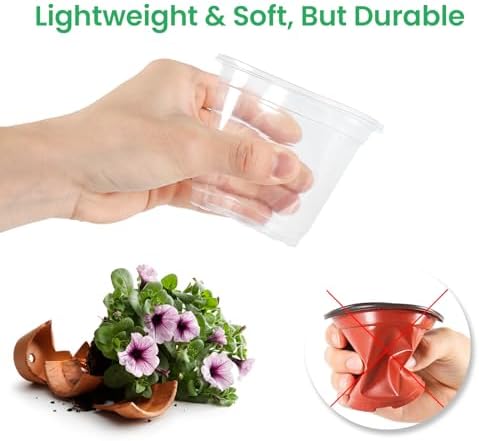 Bluepro Clear Nursery Pots with Drainage Holes, 4/5/7 Inch, 30-Pack - Image 4
