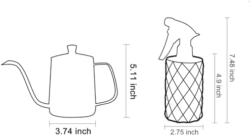OFFIDIX Watering Can for Indoor Plants, Black Water Can Spray Bottle 2 Pack - Image 2