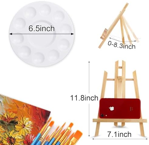 AROIC 96 PCS Painting Supplies Set with Easels - Image 3