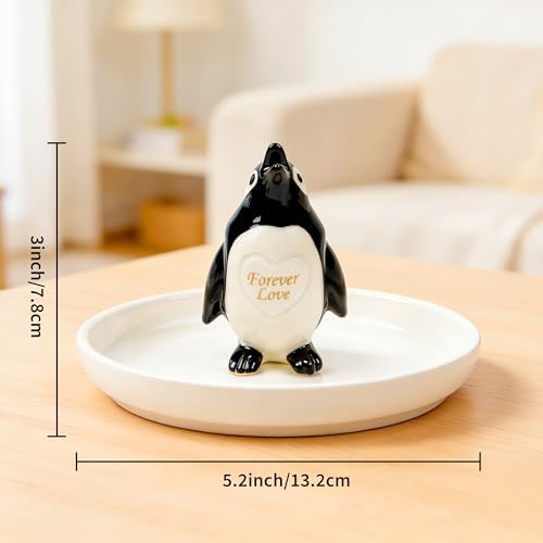 Penguin Ring Holder for Jewelry "Forever Love" Gifts for Wife/Girlfriend - Image 3