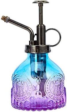 Glass Plant Mister Spray Bottle, Vintage Plant Spritzer, Succulent Watering Bottle with Top Pump, Small Plant Sprayer Mister Watering Can for Indoor Outdoor Houseplant - Blue Purple Gradient by Ebristar