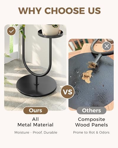 Bamworld Outdoor Plant Stand Metal Plant Stand Indoor - Image 4
