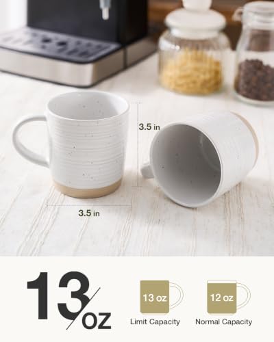 famiware Coffee Mugs Set of 8, 13 oz Mug Set, Ceramic Cup Set with Handle - Image 3