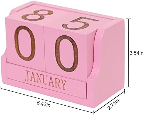 Wooden Perpetual Calendar,Desk Calendar Block,Office Desk Decor Accessories - Image 4