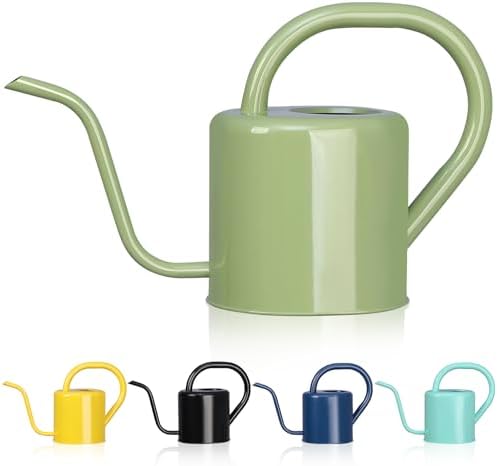 Watering Can, Stainless Steel Watering Can for Indoor & Outdoor Plants, 1L/35oz Long Spout Water Can with Handle, Rust-Proof Plant Watering Pot for House Plants, Garden Flowers by gegemaoyi