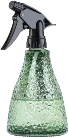 Glass Plant Mister Spray Bottle for Inside 13oz - Fine Mist, Forest Green by Ebristar