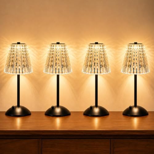 Nusogon 4 Pack Rechargeable Cordless Table Lamp, Touch Control Desk Lamp by Nusogon