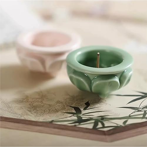 Ceramic Lotus Incense Burner for Sticks, Cones & Resins Petite Secure Ash Bowl with Minimal Spill, Decorative Holder for Desk, Altar & Meditation, Traditional & Modern Ritual Use, Blush Pink - Image 7