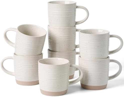 famiware Coffee Mugs Set of 8, 13 oz Mug Set, Ceramic Cup Set with Handle by Famiware