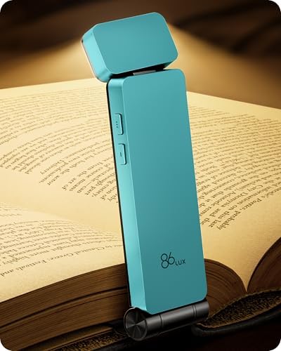 86lux Book Light, Rechargeable Clip-On LED Reading Light for Bed by 86Lux