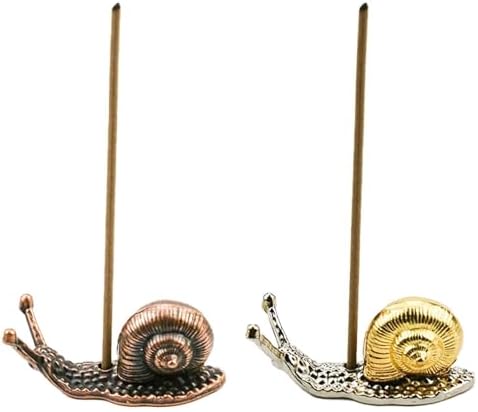 2 PCS Snails Incense Burner Holder for Cones & Sticks - Traditional Mini Ceramic Aromatherapy Incense Cone Holder with Detachable Tray, Decorative Zen Home Office Decor by Unknown