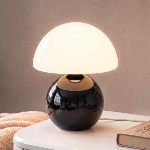 Dawnwake Mushroom Lamp Table Lamp for Bedroom-Small Desk Table Lamps,Black by Dawnwake