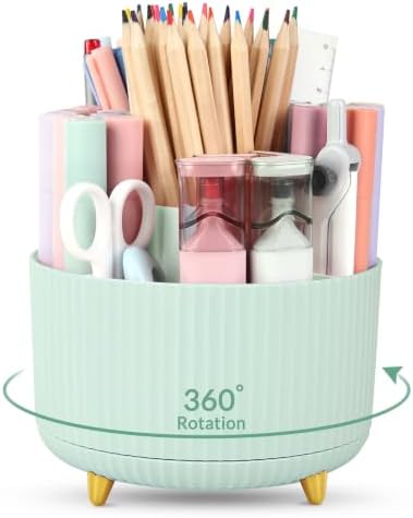 SKYDUE 360 Degree Rotating Pencil Pen Holder, Sage Green by SKYDUE