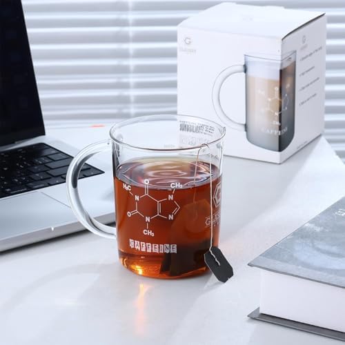 GLASKEY Caffeine Beaker Mug,16 oz Anti-Dripping Borosilicate Caffeine Mug,Cool Coffee Mugs with Handle,Chemistry Mug,Novelty Chemistry Science Teacher Gifts for Women Men - Image 6