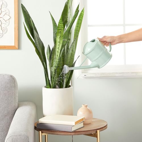Farmlyn Creek Watering Can - Plant Waterer with Long Spout & Detachable Sprinkler Head - Compact Design for Indoor Garden - Kids Watering Can for Gardening - Green, 0.4 Gallon - Image 3