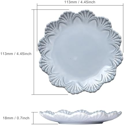 Ceramic Jewelry Dish, Decorative Tray for Rings Earrings Necklaces Bracelet Watch Keys, 4.50" Trinket Tray as Gifts for Women (Antique Shell) - Image 2