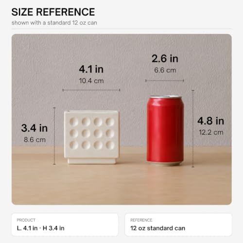 WENSHUO Ceramic Pen Holder,Pen Holder for Desk, Makeup Brush Holder, Crème - Image 2