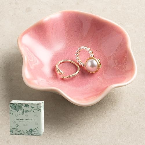 Ceramic Lotus Leaf Trinket Dish, Ring Holder for Jewelry by Unknown