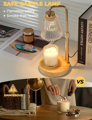 Modern Candle Warmer Lamp with 24h Cycle Timer, Dimmable Wax Melt Warmer - Image 2