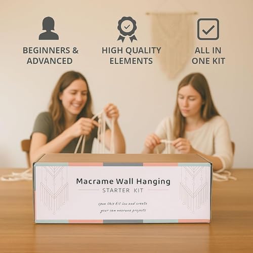 MIGO Creates DIY Macrame Kit for Beginners with 9 Macrame Projects Ebook, 115 Pcs Macrame Supplies & 220yd Cotton Yarn | Create Unique Bohemian Decor Craft Projects! Perfect DIY Crafts for Adults! - Image 6