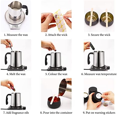 SAEUYVB Candle Making Kit,DIY Starter Soy Candle Making Kit for Adults - Image 5