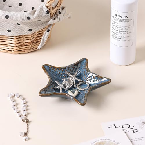 Jewelry Dish Decorative Ring Tray, Ceramic Small Cute Trinket Tray 4.92" - Image 3