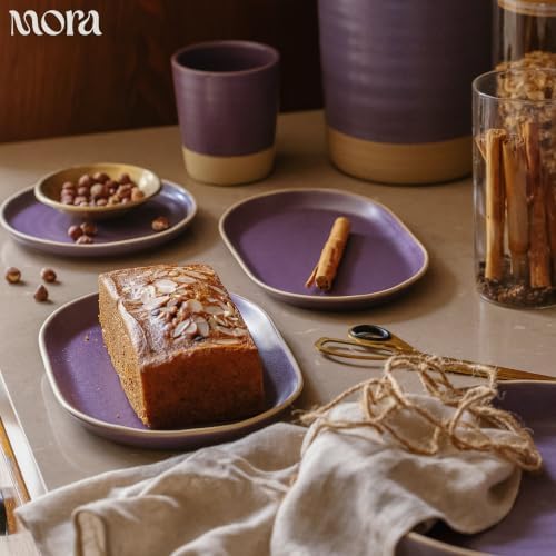 Mora Ceramic Decorative Tray - 10.6in Dish for Jewelry, Soap Dispenser, Perfume, Makeup, Accessories, Candle, in the Bathroom Vanity, Bedside, or Kitchen Counter. Cute Organizers - Nebula - Image 7