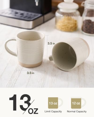 famiware Coffee Mugs Set of 8, 13 oz Mug Set, Ceramic Cup Set with Handle - Image 3