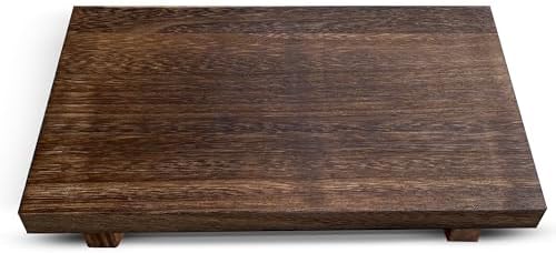 Rustic Pedestal Stand - Handmade Small Wood Tray - Soap Tray for Kitchen Sink, Bathroom (Brown, 12 x 7 x 1.5 Inch) by LyfeSimple