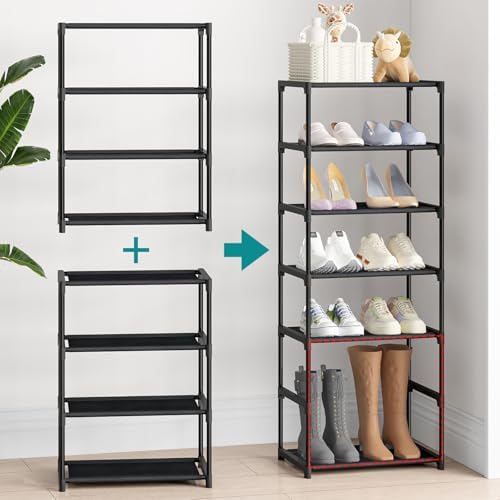 Autonomier 4 Tier Extra Small Shoe Rack (16.3" Wide), Space Saver Shelf - Image 6