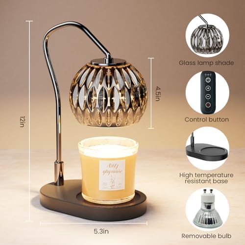 Candle Warmer Lamp with Timer & 4-Level Dimmer, Modern Decor - Image 2