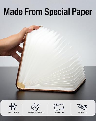 8.3 in Wooden Book Lamp, Book Lovers Gifts,Teacher Appreciation Gifts - Image 3