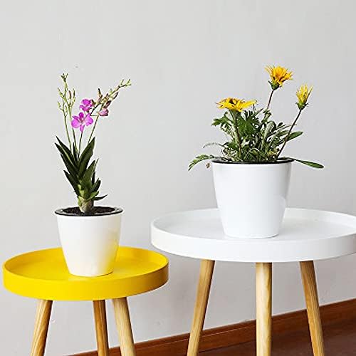 Haawooky 12 PCS Self Watering Plastic Planter,4 Inch Plastic Flower Plant Pot with Inner Pot,Self Watering Planter White Flower Pot for Herbs,Flowers,All House Plants,Succulents - Image 7