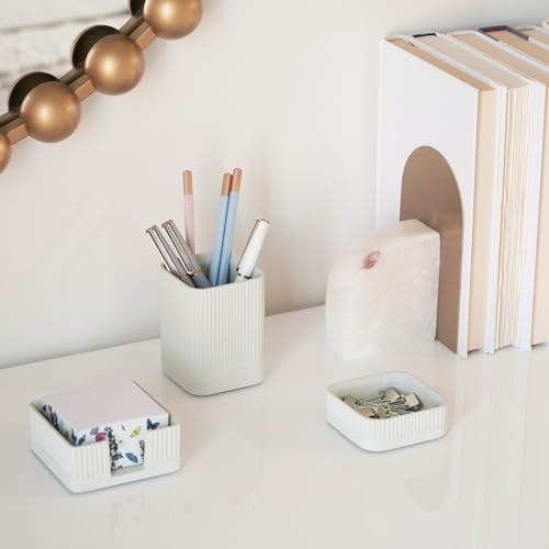 Aesthetic Desk Organizer Set of 3 - Sturdy Concrete Office Accessories - Image 6