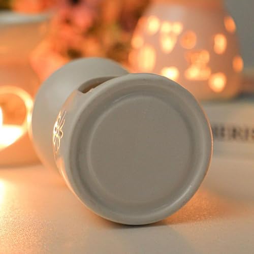 Ceramic Tea Light Candle Holder, Essential Oil Burner Wax Melt Burners Incense Aroma Diffuser Candle Tealight Holder Home Bedroom Decor Housewarming Gift - Image 7
