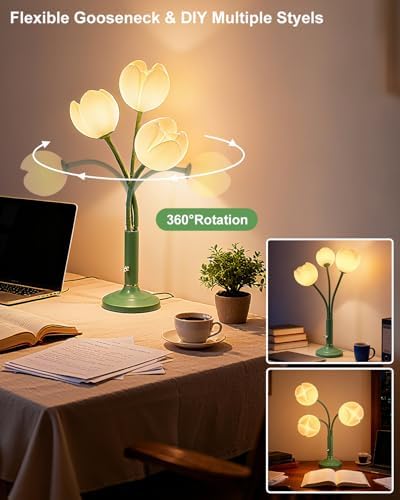 Lightdot 3-Light Tulip Table Lamp Set of 2 with LED Bulbs Included - Image 7