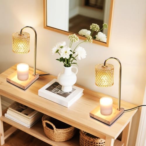 TigQiang 2 Pack Candle Warmer Lamp, Gifts for Women Mom House Warming Amber - Image 2