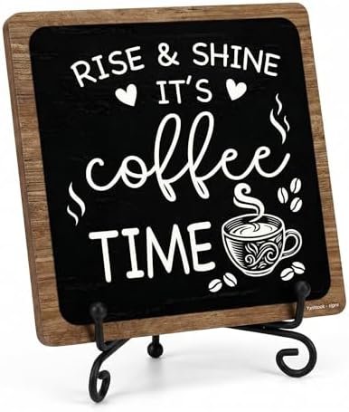 Coffee Station Decor Kitchen Coffee Sign for Home Bar Shelf by YanNookSigns