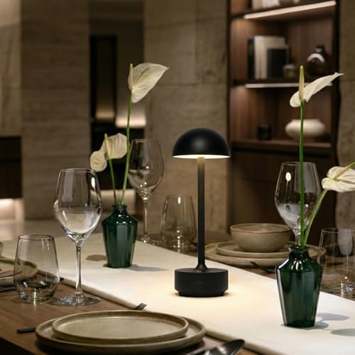 LED Cordless Table Lamp 5000mAh Rechargeable Battery Light Black - Image 6