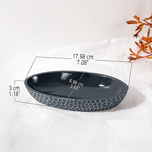 Emibele Jewelry Dish, 7" x 4" Honeycomb Resin Ring Holder Tray Key Bowl - Image 2