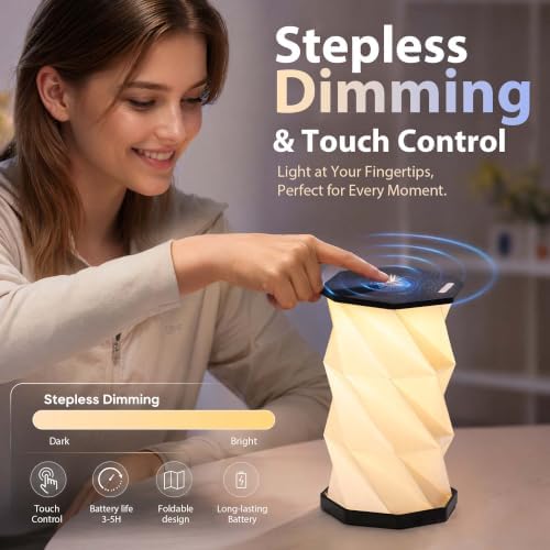Portable Foldable Table Lamp, Japanese Gift, Paper Lantern Lights - Image 4