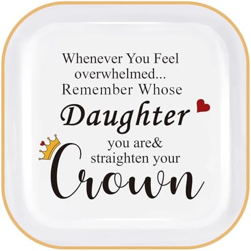 PUDDING CABIN Daughter Gifts from Mom Dad Straighten Your Crown Ring Dish Gifts for Daughter Adult Birthday Mother's Day Graduation Christmas by PUDDINGCABIN