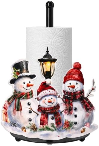 Christmas Snowman Paper Towel Holder, Christmas Kitchen Countertop Decor, Winter Snowman Paper Towel Holder, Paper Towel Stand for Dining Table, Xmas Housewarming Birthday Gift for Women Mom by Taesun