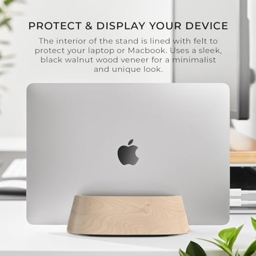 HumanCentric Vertical Laptop Stand in Maple Wood, Adjustable - Image 4