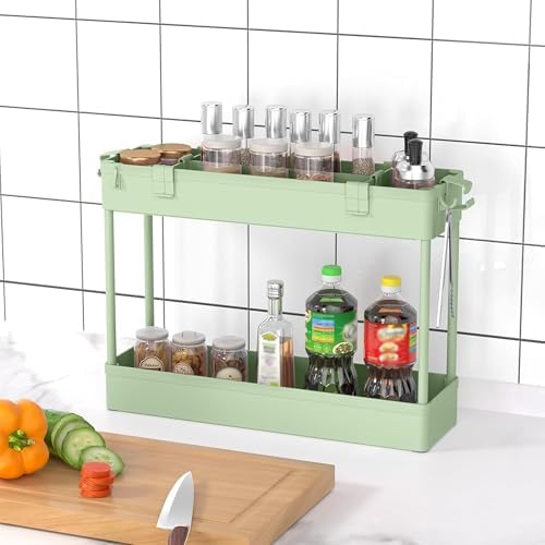 2 Pack 3 Tier Slim Storage Cart, Bathroom Rolling Utility Organizer - Image 5