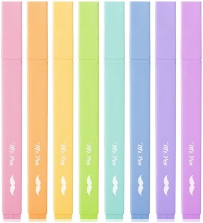 Mr. Pen- Aesthetic Highlighters No Bleed, 8 Pack, Assorted Colors | Chisel Tip, Cute Highlighters Assorted Colors for Journaling, Highlighting, Underlining, Fast Dry, Back to School Supplies by MrPen